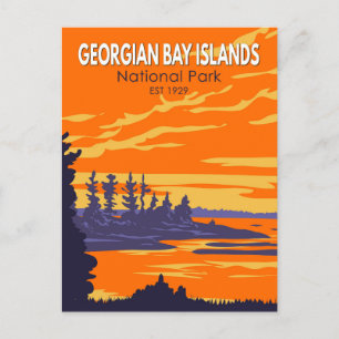 Georgian Bay Islands Nationalpark Kanada Vintage Postkarte
