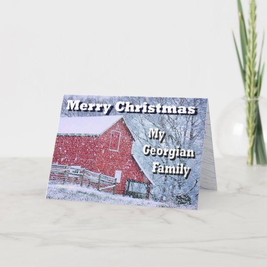 Georgian Family Christmas Card Feiertagskarte (Vorderseite)