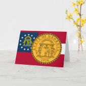 Georgian Flag & Seal, Flag of Georgia Karte (Gelbe Blume)