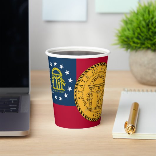 Georgian Flag & Seal, Flag of Georgia Pappbecher (InSitu)