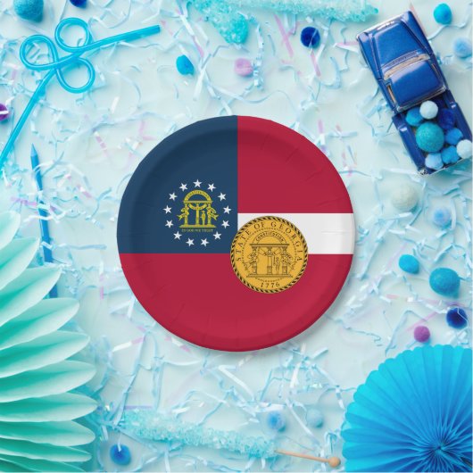 Georgian Flag & Seal, Flag of Georgia Pappteller (Party)