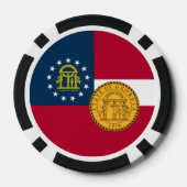Georgian Flag & Seal, Flag of Georgia Pokerchips (Rückseite)