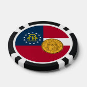 Georgian Flag & Seal, Flag of Georgia Pokerchips (Einzeln)