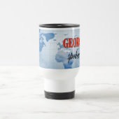 Georgian, gesprochen hier bewölkte Erde Reisebecher (Mittel)