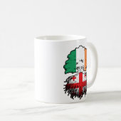 Georgian Irish Ireland Tree Roots Flag Kaffeetasse (VorderseiteRechts)