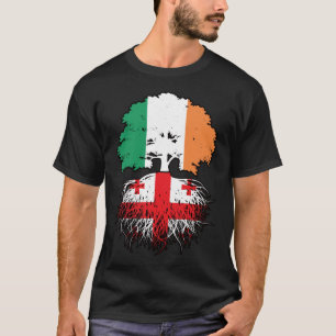 Georgian Irish Ireland Tree Roots Flag T-Shirt