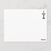 Georgian Lady Drinking Tee - Green Postkarte (Rückseite)