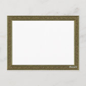 Georgian Lady mit einem Ventilator - Gold Postkarte (Rückseite)