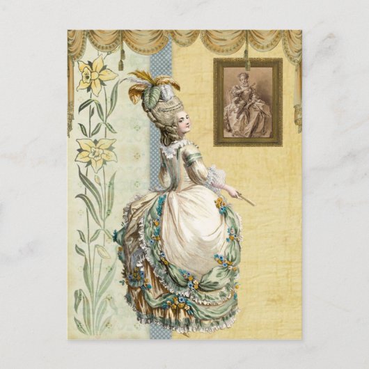 Georgian Lady von Boucher Postkarte (Vorderseite)