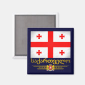 Georgian Pride Magnet (Vorderseite/Rückseite)