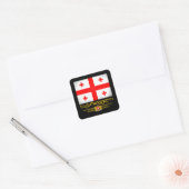 Georgian Pride Quadratischer Aufkleber (Umschlag)