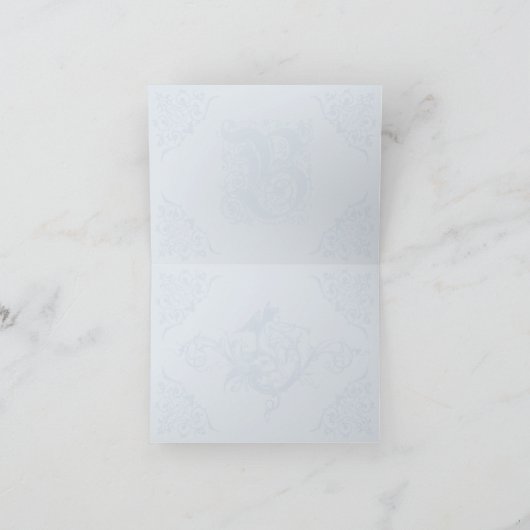 Georgian Regency Initial B Monogram Notecards (Innenseite)