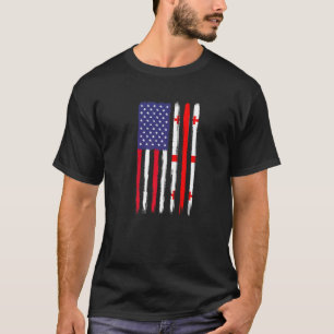 Georgian Roots Half American Flag Patriotic Georgi T-Shirt