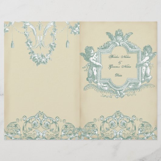 Georgiana (Cream) Bi-fold Wedding Program (Vorderseite)