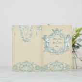 Georgiana (Cream) Bi-fold Wedding Program (Stehend Vorderseite)