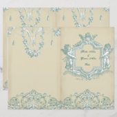 Georgiana (Cream) Bi-fold Wedding Program (Vorne/Hinten)