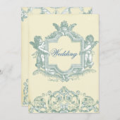 Georgiana (Cream) Hochzeit Einladung (Vorne/Hinten)