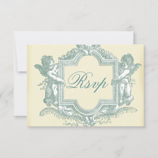 Georgiana (Cream) Wedding RSVP Karte (Vorderseite)