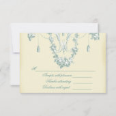 Georgiana (Cream) Wedding RSVP Karte (Rückseite)