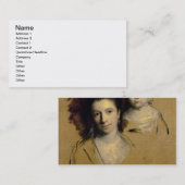 Georgiana, Gräfin Spencer und ihre Tochter-Dame Visitenkarte (Vorne/Hinten)