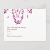 Georgiana (Plum) Save the Date Ankündigungspostkarte (Rückseite)