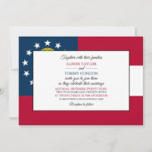 Georgianische Flagge, Flagge Georgiens Hochzeit Einladung (Vorderseite)