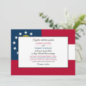 Georgianische Flagge, Flagge Georgiens Hochzeit Einladung (Stehend Vorderseite)