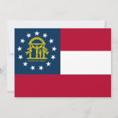 Georgianische Flagge, Flagge Georgiens Hochzeit Einladung (Rückseite)