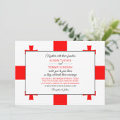 Georgianische Flagge, Flagge Georgiens Hochzeit Einladung (Stehend Vorderseite)