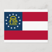 Georgianische Flagge, Flagge Georgiens Postkarte (Vorderseite)