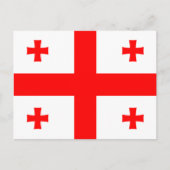 Georgianische Flagge, Flagge Georgiens Postkarte (Vorderseite)