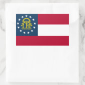 Georgianische Flagge, Flagge Georgiens Rechteckiger Aufkleber (Tasche)