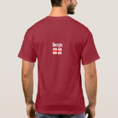 Georgianische Flagge, Flagge Georgiens T-Shirt (Rückseite)
