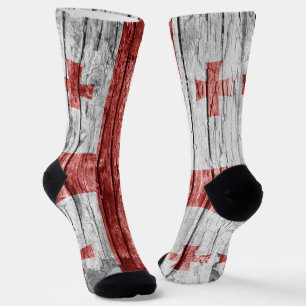 Georgianische Holzflagge Socken
