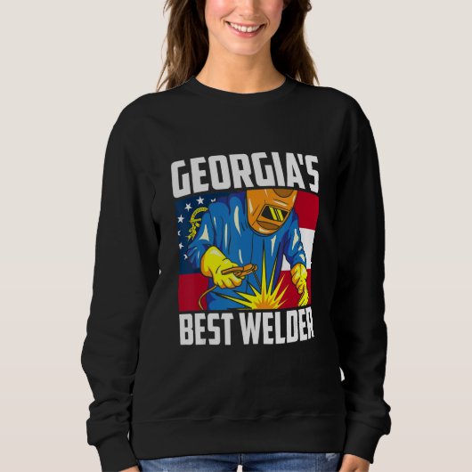 Georgia's Best Welder Ironworker Ironsmith Welding Sweatshirt (Vorderseite)