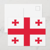 Georgias Flagge Postkarte (Vorne/Hinten)
