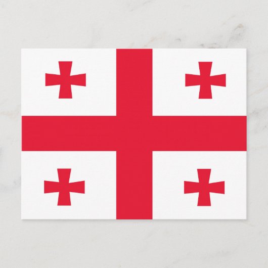Georgias Flagge Postkarte (Vorderseite)