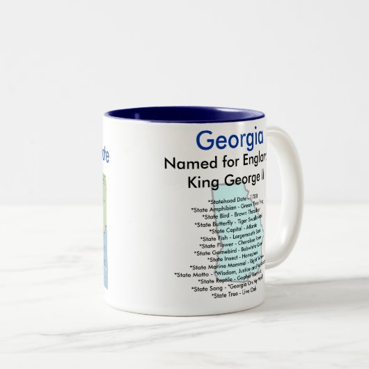 Georgiasymbole u. -karte zweifarbige tasse (VorderseiteRechts)