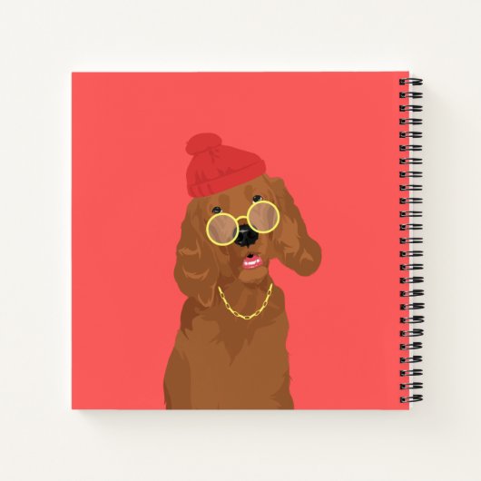 Georgie The Rapper Irish Setter Dog Notizblock (Rückseite)