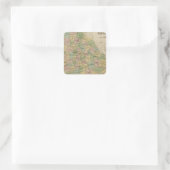Georgien 10 quadratischer aufkleber (Tasche)