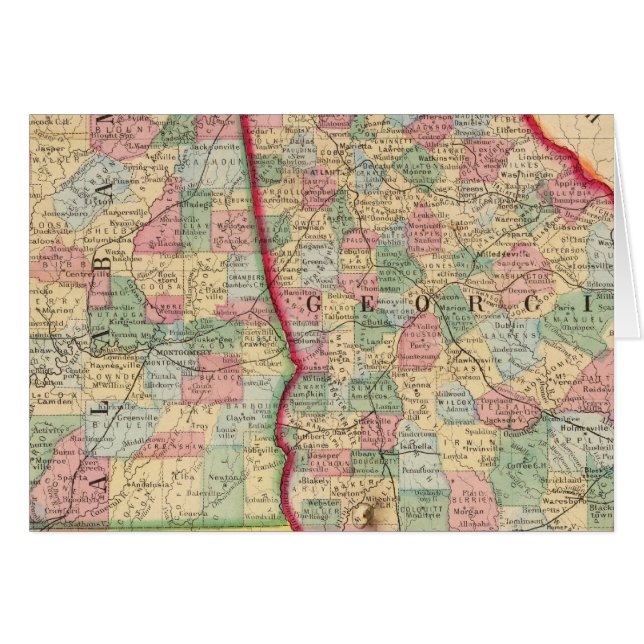 Georgien, Alabama Karte von Mitchell (Vorderseite (Horizontal))