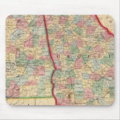 Georgien, Alabama Karte von Mitchell Mousepad (Vorne)