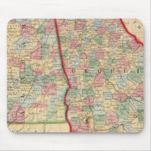 Georgien, Alabama Karte von Mitchell Mousepad