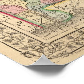 Georgien, Alabama Karte von Mitchell Poster (Ecke)