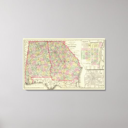 Georgien, Alabama Leinwanddruck (Vorderseite)