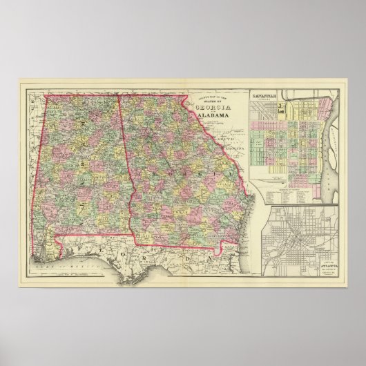 Georgien, Alabama Poster (Vorne)