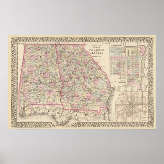 Georgien, Alabama Poster (Vorne)