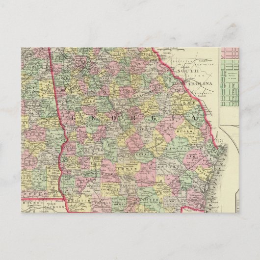 Georgien, Alabama Postkarte (Vorderseite)