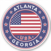 Georgien, Atlanta Aufkleber (Vorderseite)