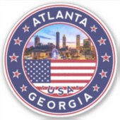 Georgien, Atlanta Aufkleber (Vorderseite)